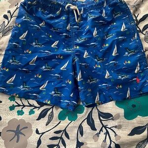 Boy’s Polo by Ralph Lauren Sailboat Print Swim Shorts size L (14-16)